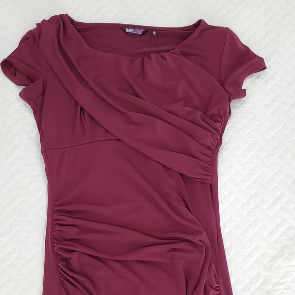 Shapesational Burgundy Maroon Dress Size XS - Picture 1 of 4